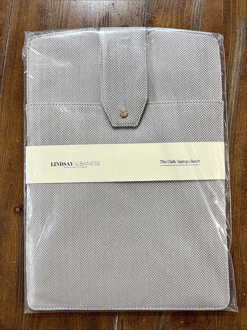 Lindsay Albanese The Daily laptop clutch Laptop Clutch in Gray NWT